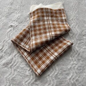 Timberland Mustard and White Knit Scarf Accessory